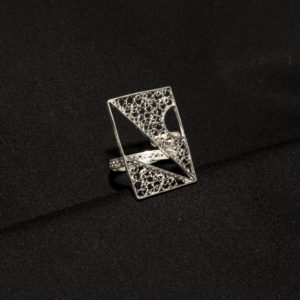 Bague réglable en filigrane d'argent