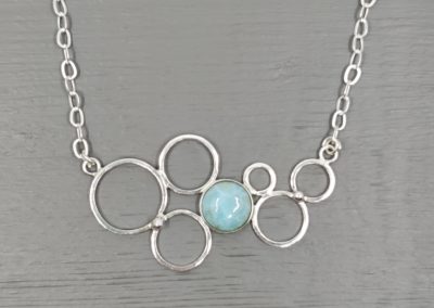 Pendentif en argent 925 et larimar
