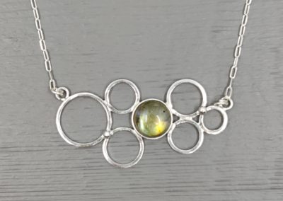 Pendentif en argent 925 et pierre labradorite