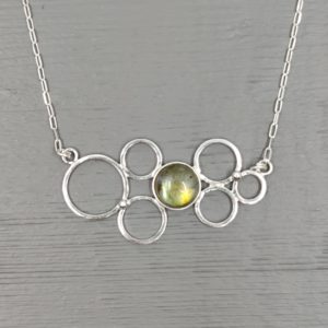 Pendentif en argent 925 et pierre labradorite