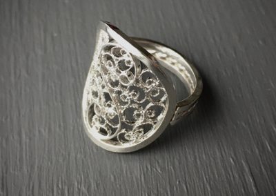 Bague en filigrane d'argent