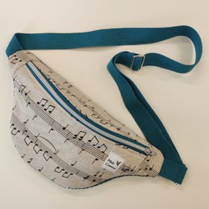 Petite Banane Note de Musique Turquoise – Canvas & Velours côtelé