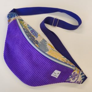 Grande Banane Feuille Violette – Canva & Velours côtelé